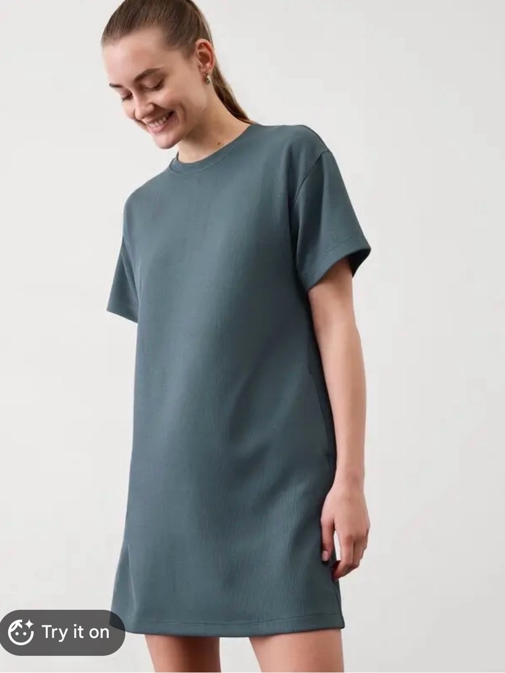 Athleta women’s rib tee shirt dress size M/P